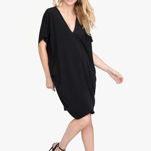 Hatch Collection Maternity Slouch Dress Black